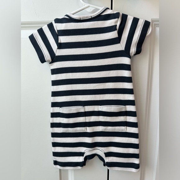 Lemon Loves Layette Striped Crab Romper (Size 6-12 Months) - Picture 2 of 5